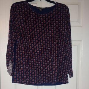 Tommy Bahama Navy and Red Blouse